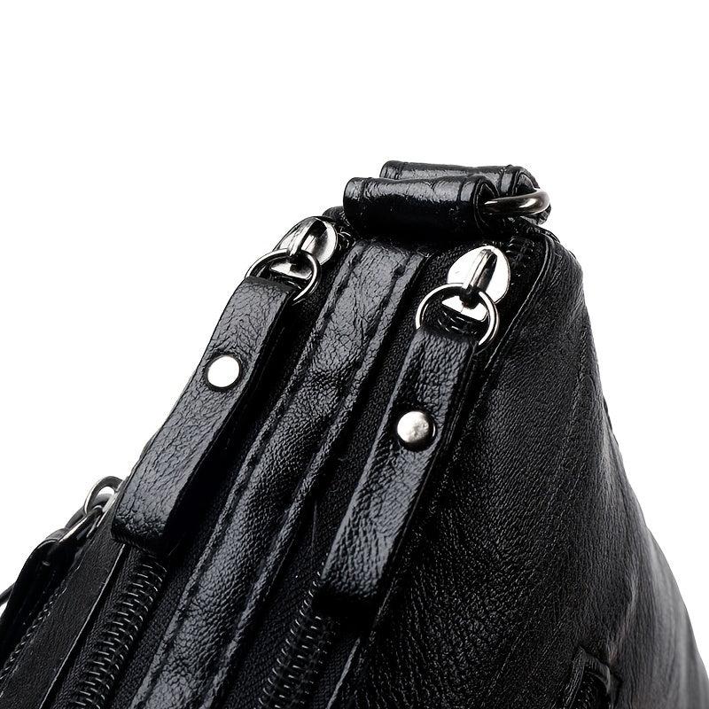 Flower Pattern Crossbody Bag Zipper Shoulder Bag