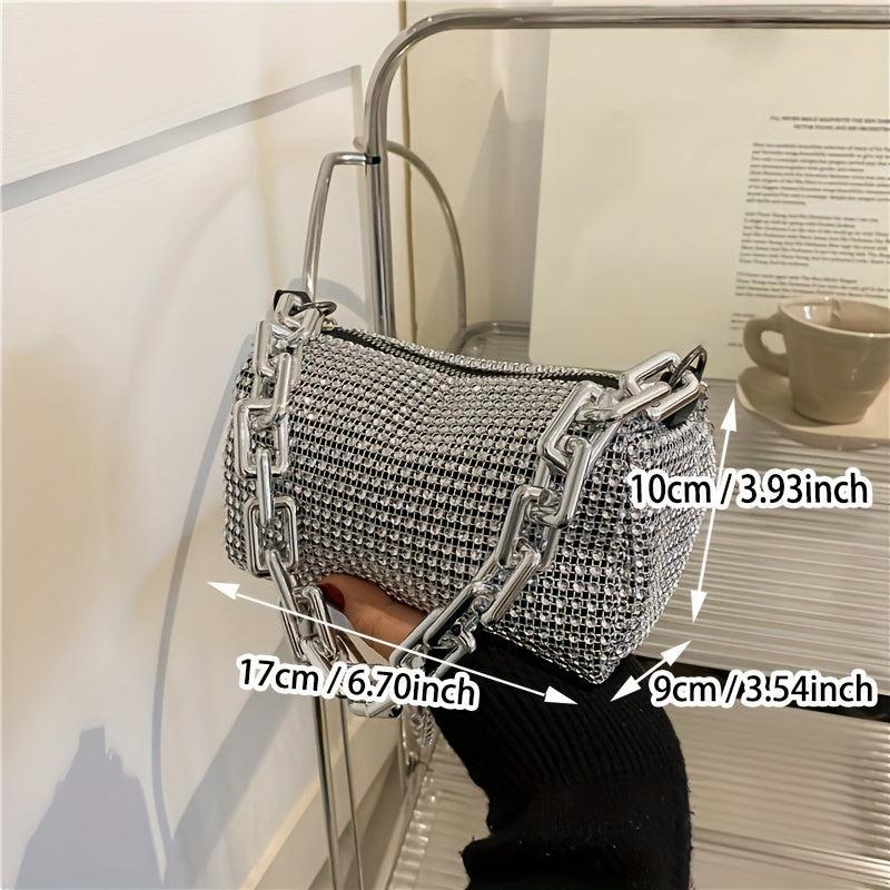 Glitter Evening Chain Crossbody Bag for Party