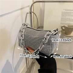 Glitter Evening Chain Crossbody Bag for Party