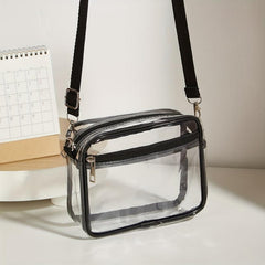 Casual Transparent Crossbody Bag PVC Shoulder Bag for Women