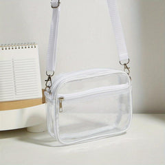 Casual Transparent Crossbody Bag PVC Shoulder Bag for Women