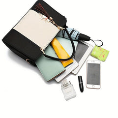Colorblock Crossbody Bag with Tassel for Women