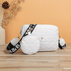 Classic Quilted Crossbody Bag PU Leather Purse Women's Shoulder Handbag