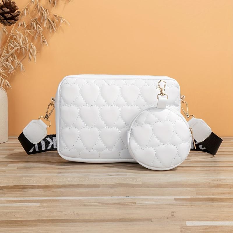 Classic Quilted Crossbody Bag PU Leather Purse Women's Shoulder Handbag