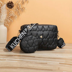 Classic Quilted Crossbody Bag PU Leather Purse Women's Shoulder Handbag