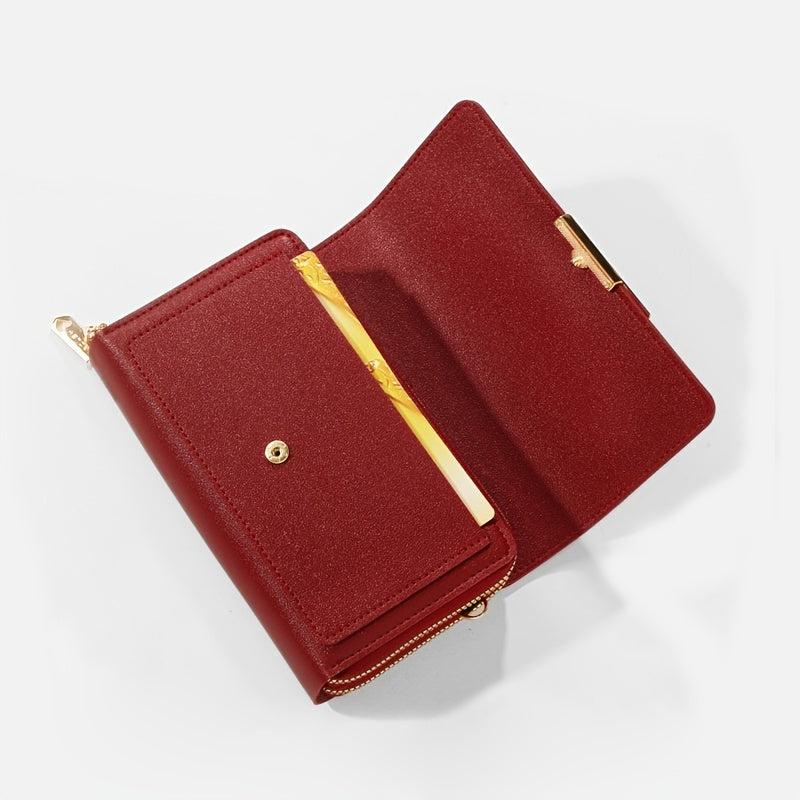 Letter Graphic Crossbody Bag Clutch Wallet Square Cell Phone Purse