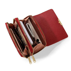 Letter Graphic Crossbody Bag Clutch Wallet Square Cell Phone Purse