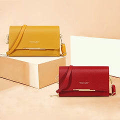 Letter Graphic Crossbody Bag Clutch Wallet Square Cell Phone Purse