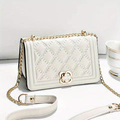 Rhombus Embossed Crossbody Bag Quilted Shoulder Bag