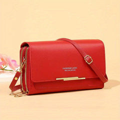 Minimalist Square Shoulder Bag with Detachable Strap