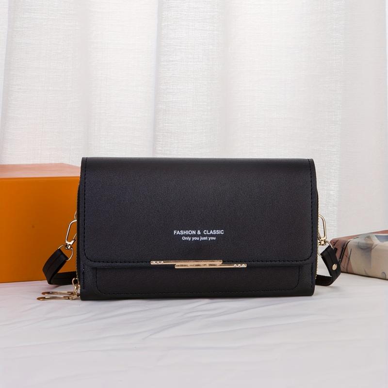 Minimalist Square Shoulder Bag with Detachable Strap