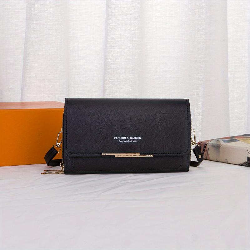 Minimalist Square Shoulder Bag with Detachable Strap