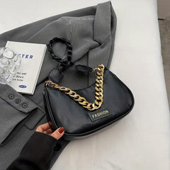 Underarm Crescent Bag Stylish PU Leather Shoulder Bag