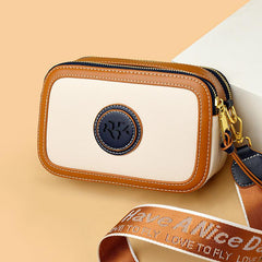 Cube Crossbody Bag PU Leather Textured Bag Purse Versatile Shoulder Bag