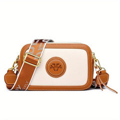 Cube Crossbody Bag PU Leather Textured Bag Purse Versatile Shoulder Bag