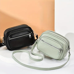 Small PU Leather Crossbody Bag Square Shoulder Bag