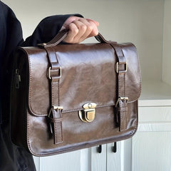 Vintage Large Capacity Messenger Bag Retro Flap Crossbody Bag
