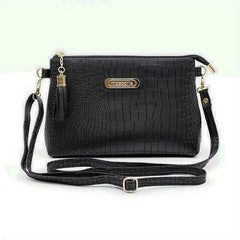 Crocodile Pattern Crossbody Bag PU Shoulder Bag Women's Handbag