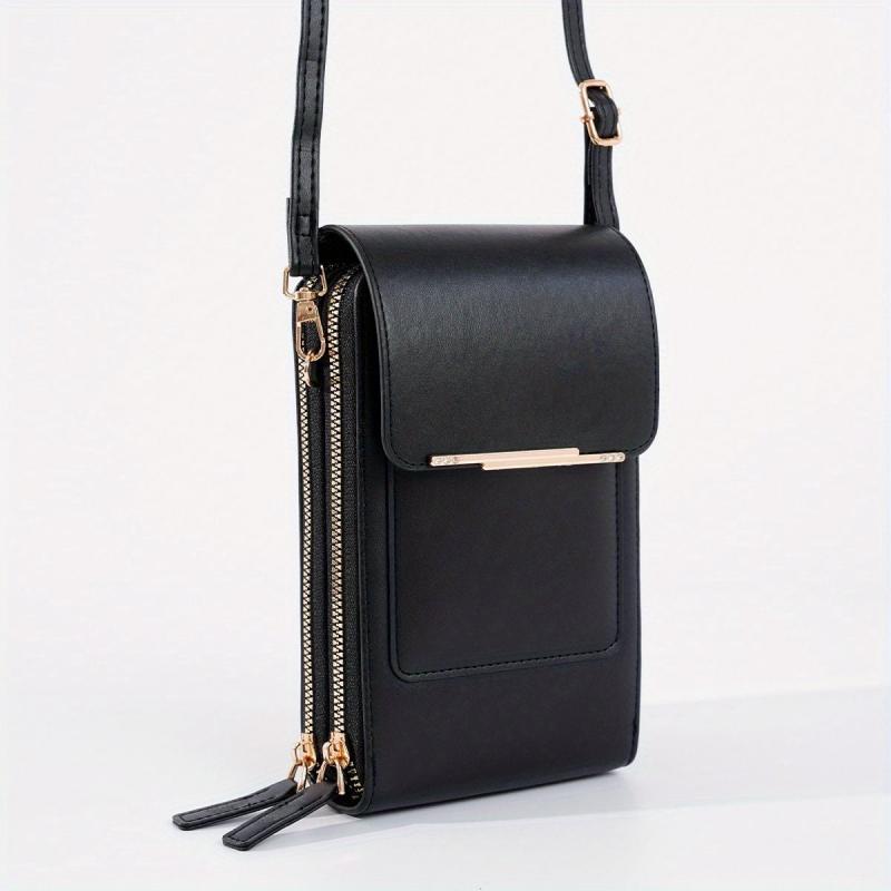 Clear Touch Screen Mobile Phone Bag Vertical Wallet Crossbody Purse