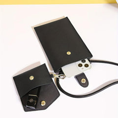 Solid Mini Crossbody Bag with Coin Purse for Women