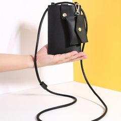 Solid Mini Crossbody Bag with Coin Purse for Women