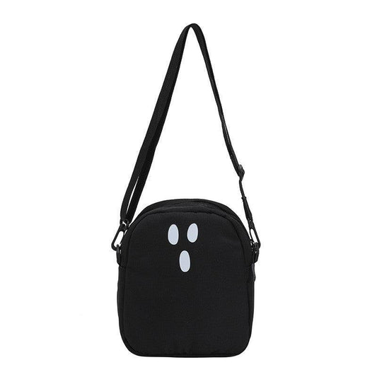 Mini Cartoon Print Phone Bag Zipper Crossbody Bag With Bag Charm