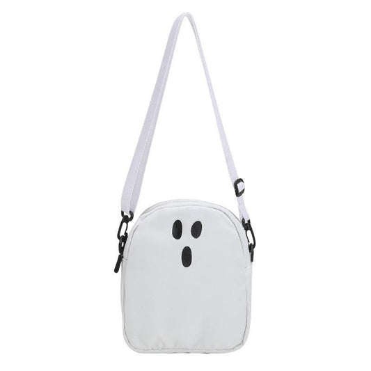 Mini Cartoon Print Phone Bag Zipper Crossbody Bag With Bag Charm
