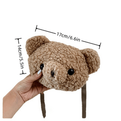 Bear Head Crossbody Bag Coin Purse for Girls