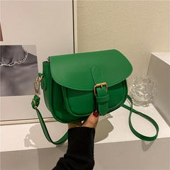 Vintage Shoulder Bag Minimalist Solid Crossbody Purse