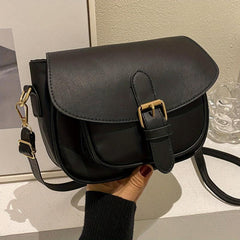 Vintage Shoulder Bag Minimalist Solid Crossbody Purse