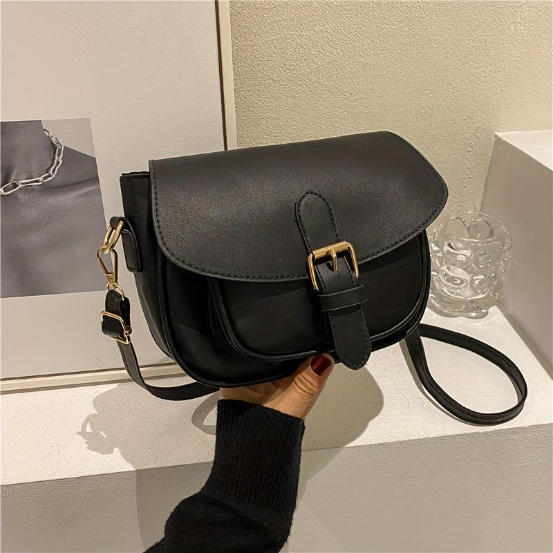 Vintage Shoulder Bag Minimalist Solid Crossbody Purse
