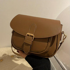 Vintage Shoulder Bag Minimalist Solid Crossbody Purse