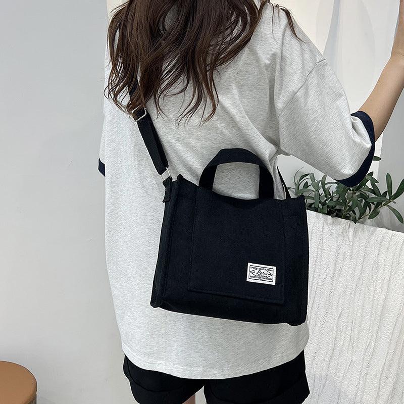 Large Capacity Corduroy Canvas Crossbody Bag for Women