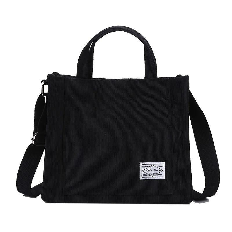 Large Capacity Corduroy Canvas Crossbody Bag for Women