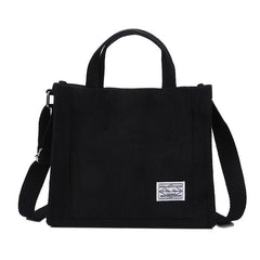 Large Capacity Corduroy Canvas Crossbody Bag for Women