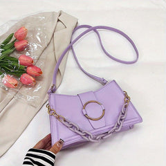 Pink Purple Crossbody Hobo Bag Candy Shoulder Bag