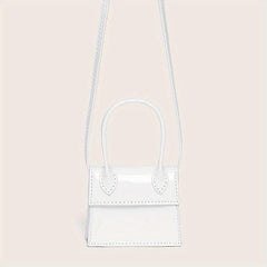 Glossy Solid Mini Shoulder Bag PU Leather Crossbody Bag