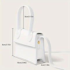 Glossy Solid Mini Shoulder Bag PU Leather Crossbody Bag