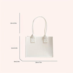 Felt Tote Bag Solid Handbag No Closure Gift Bag For Party