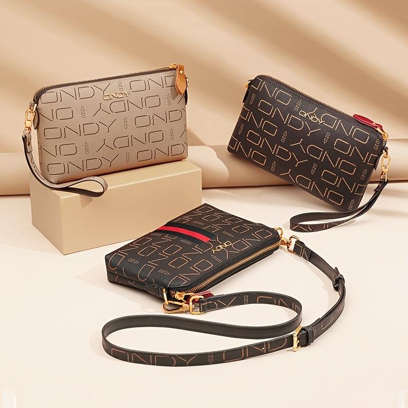 Vintage Pattern Clutch Wallet with Wristband & Strap