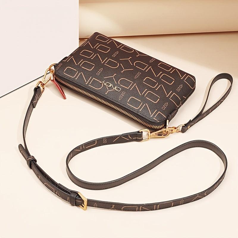 Vintage Pattern Clutch Wallet with Wristband & Strap