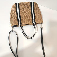 Beach Straw Tote Bag Lightweight Woven Bag Casual Crossbody Bag