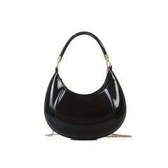 Stylish Crescent Crossbody Bag PU Shoulder Handbag