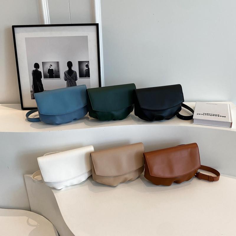 Vintage Vegan Crossbody Bag Minimalist PU Shoulder Bag
