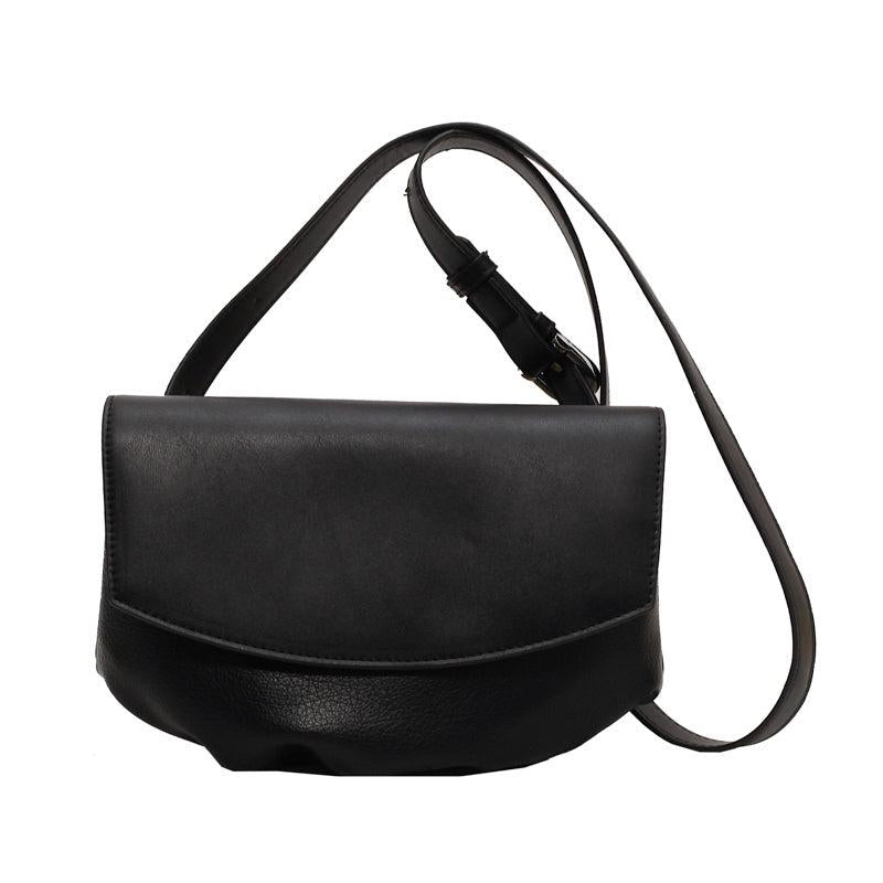 Vintage Vegan Crossbody Bag Minimalist PU Shoulder Bag