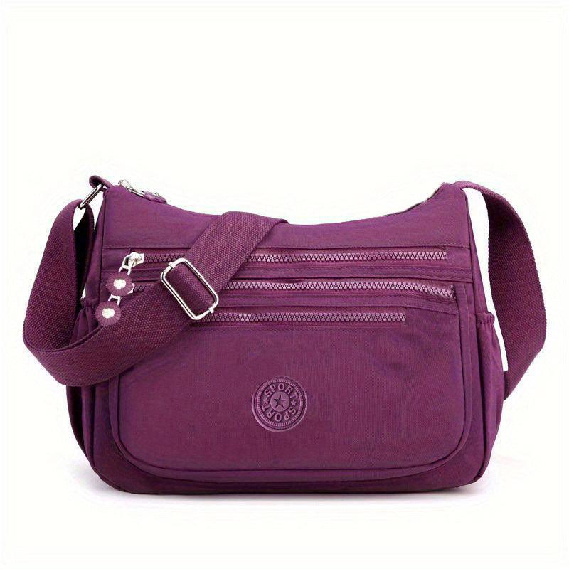 Solid Zipper Crossbody Bag Women's Casual Bag