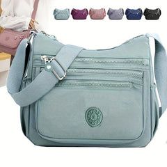 Solid Zipper Crossbody Bag Women's Casual Bag