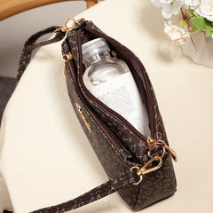 Vintage Arrow Pattern Square Shoulder Bag Classic Zipper Crossbody Bag