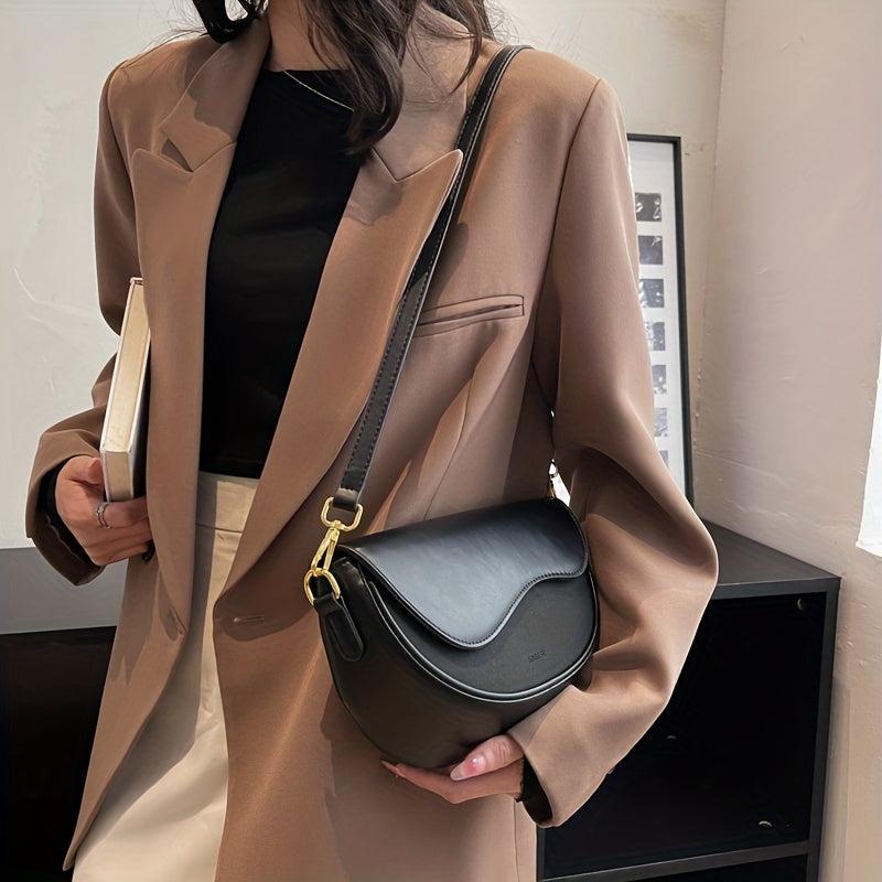 Metal Chain Shoulder Purse Retro Flap Crossbody Bag For Daily Use