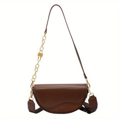 Metal Chain Shoulder Purse Retro Flap Crossbody Bag For Daily Use